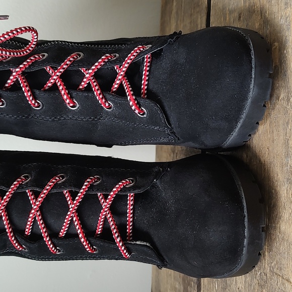 Upcycled! Fun Painted Rainbow Heel Chunky Vegan Booties Size 8 - Picture 6 of 14